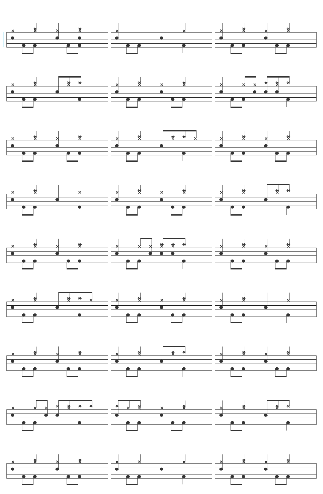 Harry Styles Golden-v8 drum sheet