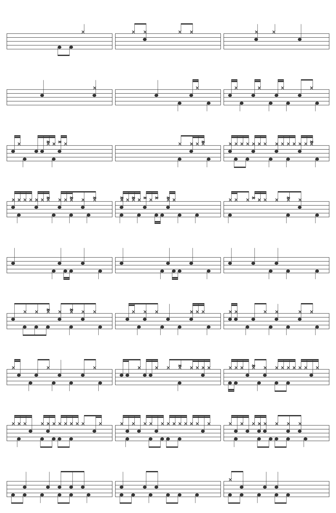 AiNA THE END 革命道中 On The Way drum sheet