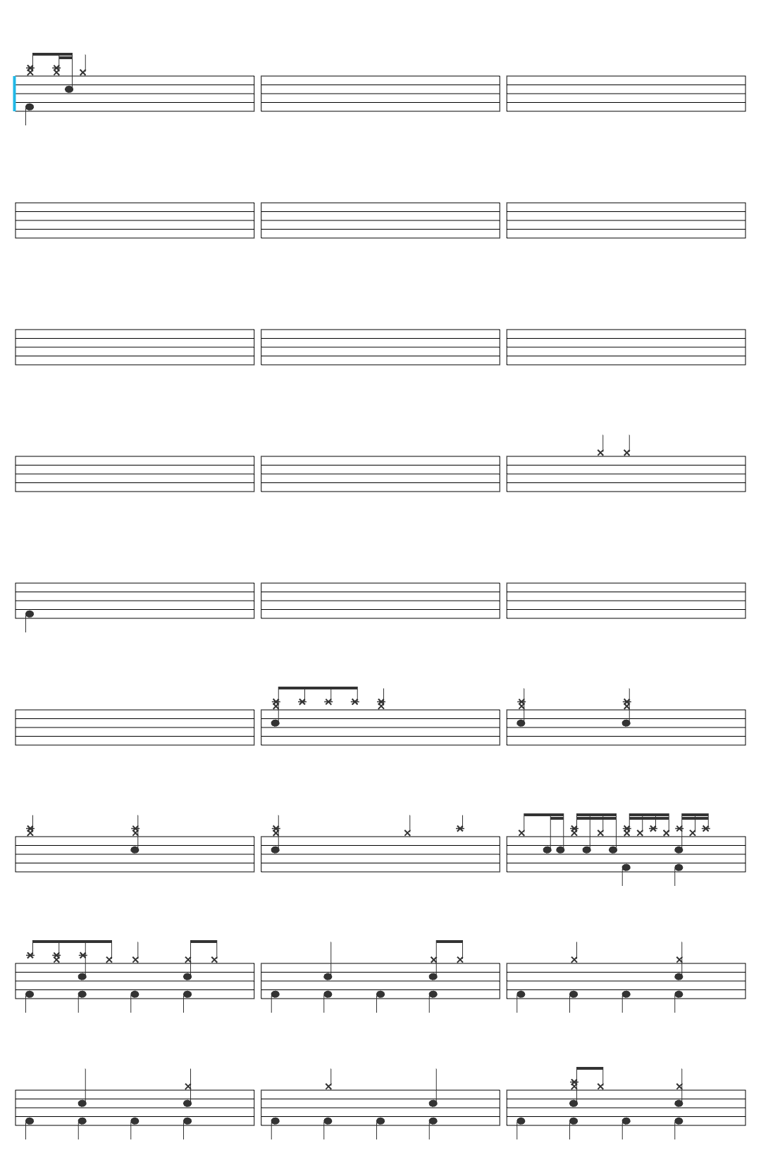 Alan Walker Faded-v23 drum sheet