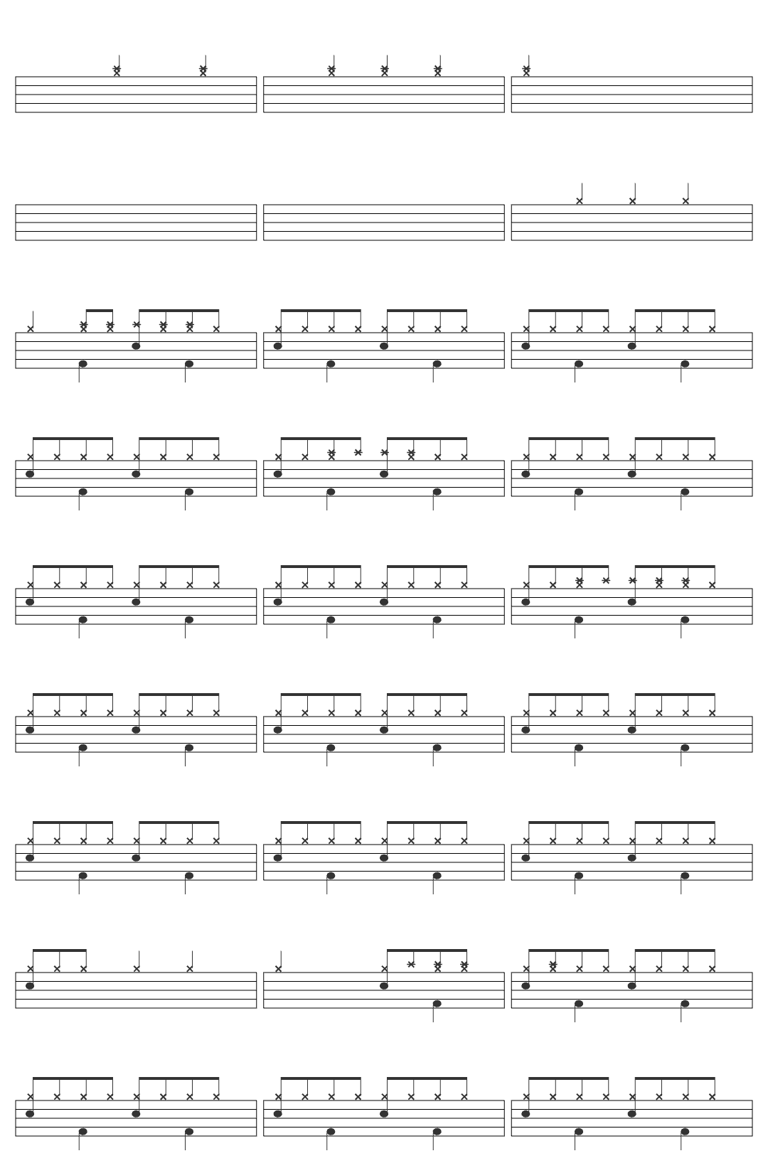 Cupid Fifty Fifty drum sheet