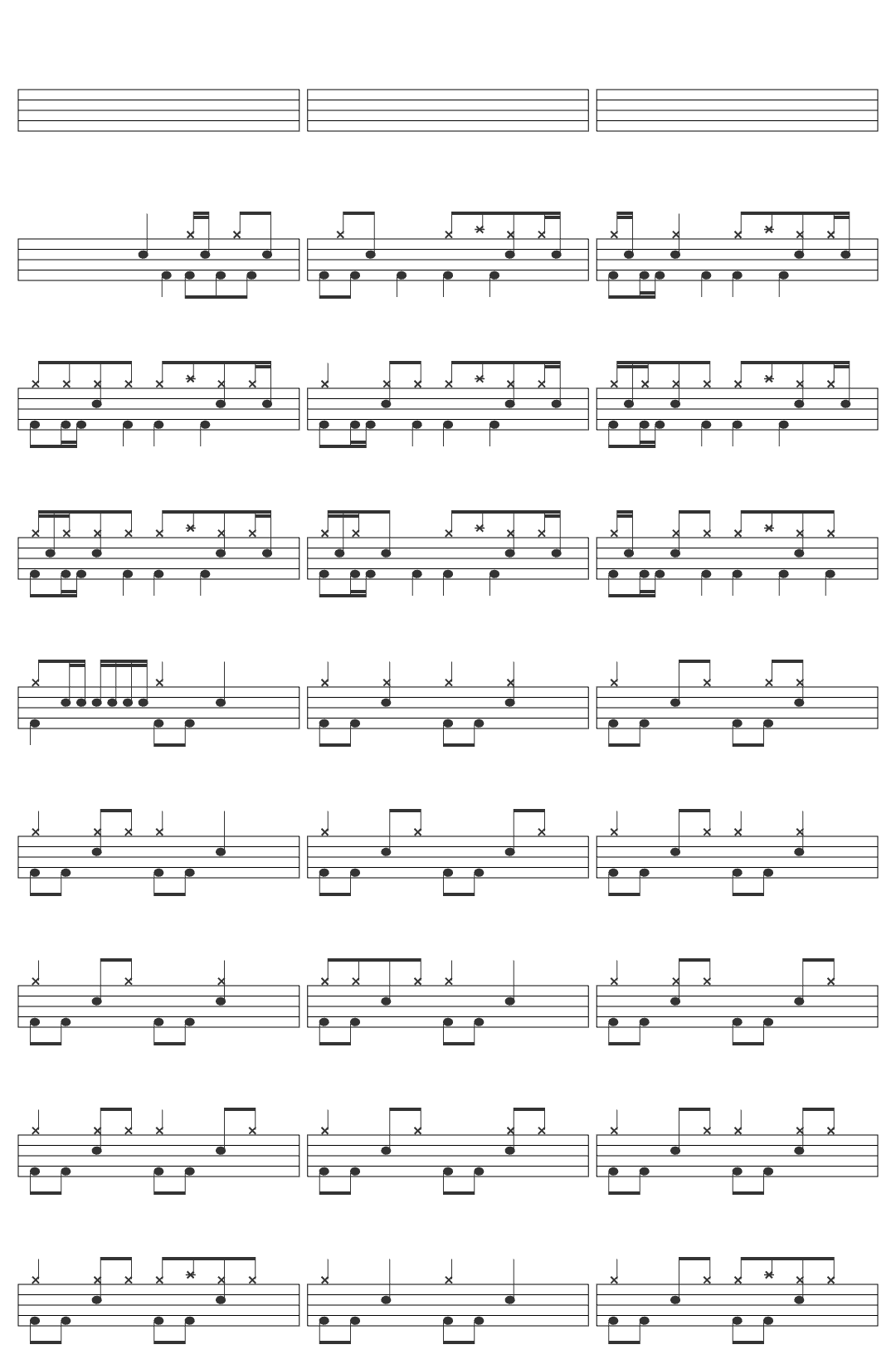 Nirvana Smells Like Teen Spirit isolated vocal track, vocals only drum sheet