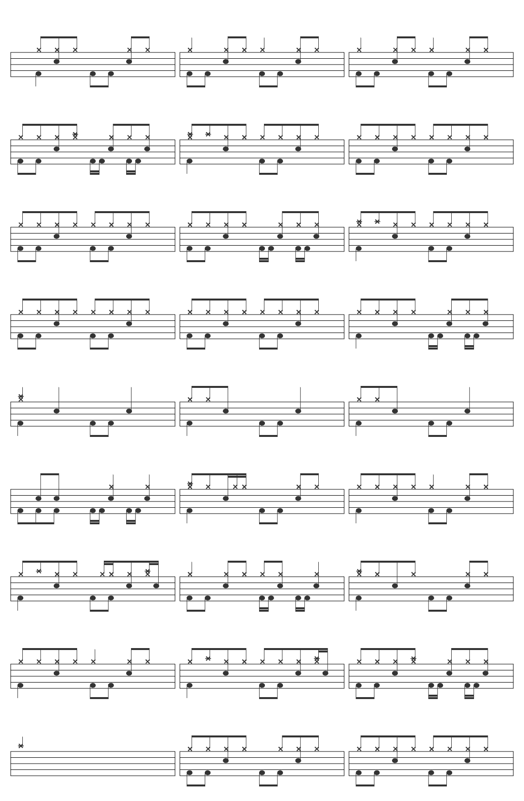 Three Days Grace Just Like You-v2 drum sheet