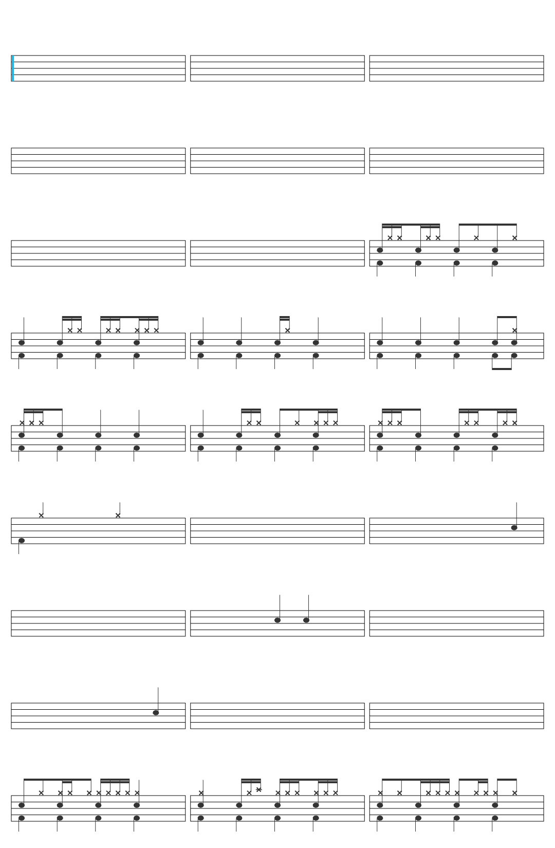 Anitta Sem Freio drum sheet