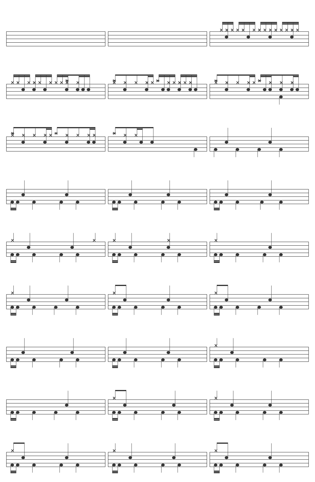 EMINEM Crazy in Love drum sheet