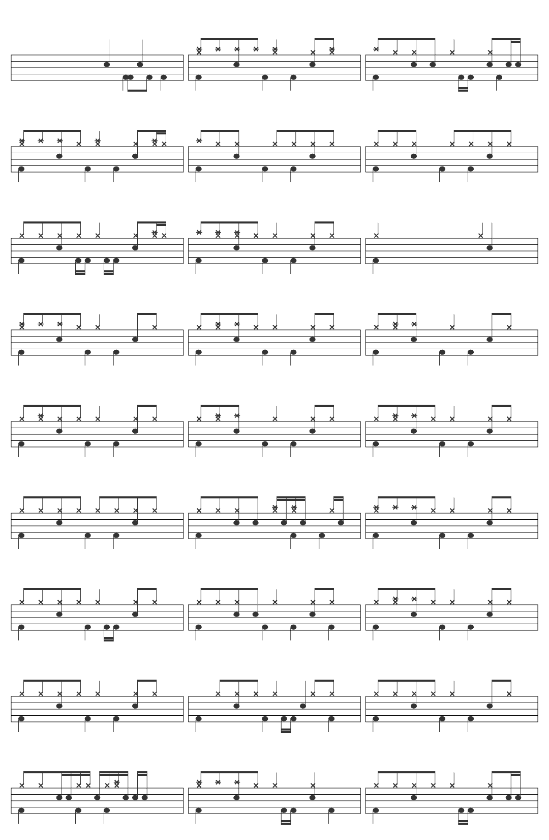 Tompi Menghujam Jantungku drum sheet