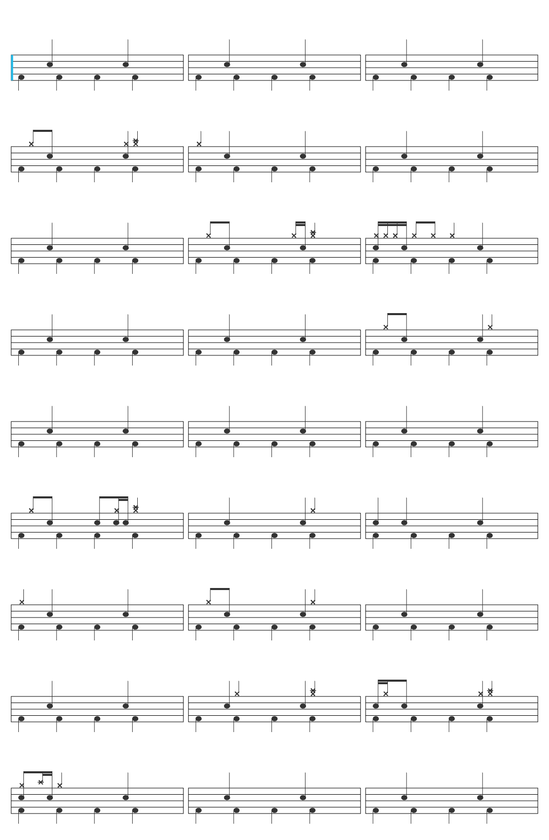 Rema Calm Down drum sheet