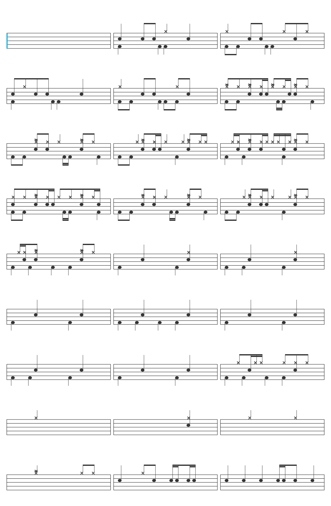 Disclosure You & Me Rivo Remix drum sheet