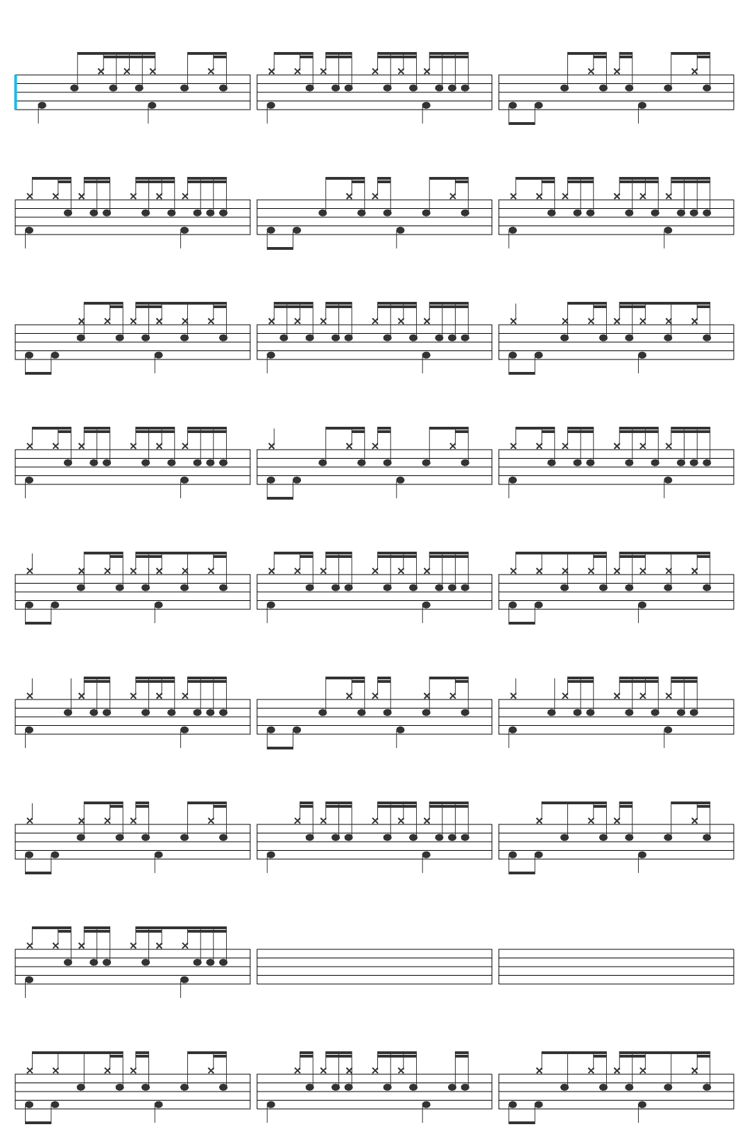 Twenty One Pilots Car Radio/Heathens drum sheet