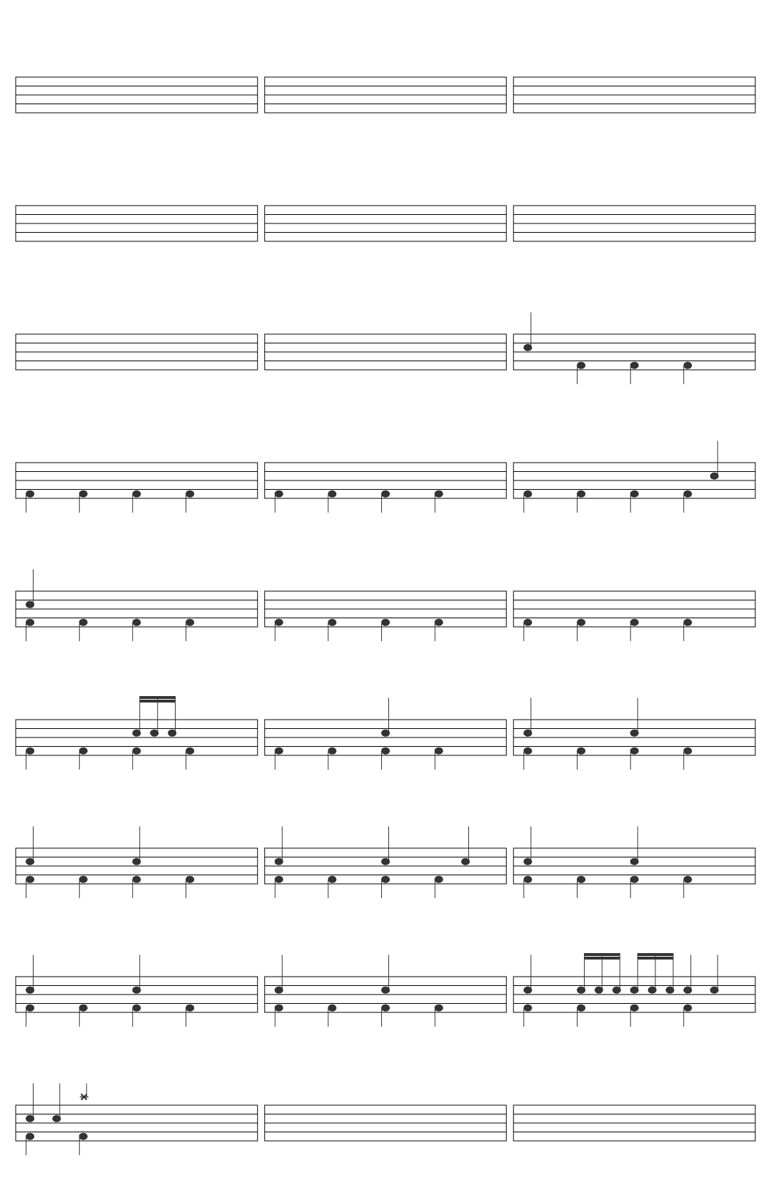 HUNTR X Golden-v9 drum sheet