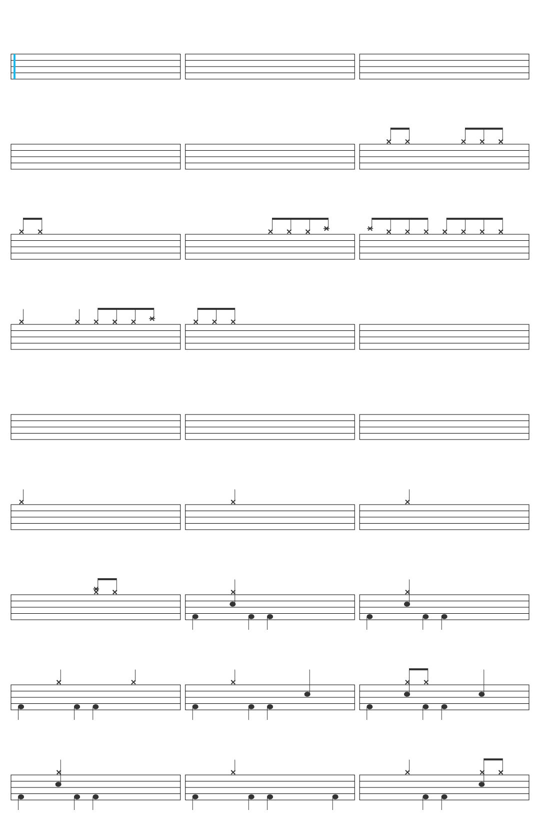 Mariah Carey I'll Be There-v2 drum sheet