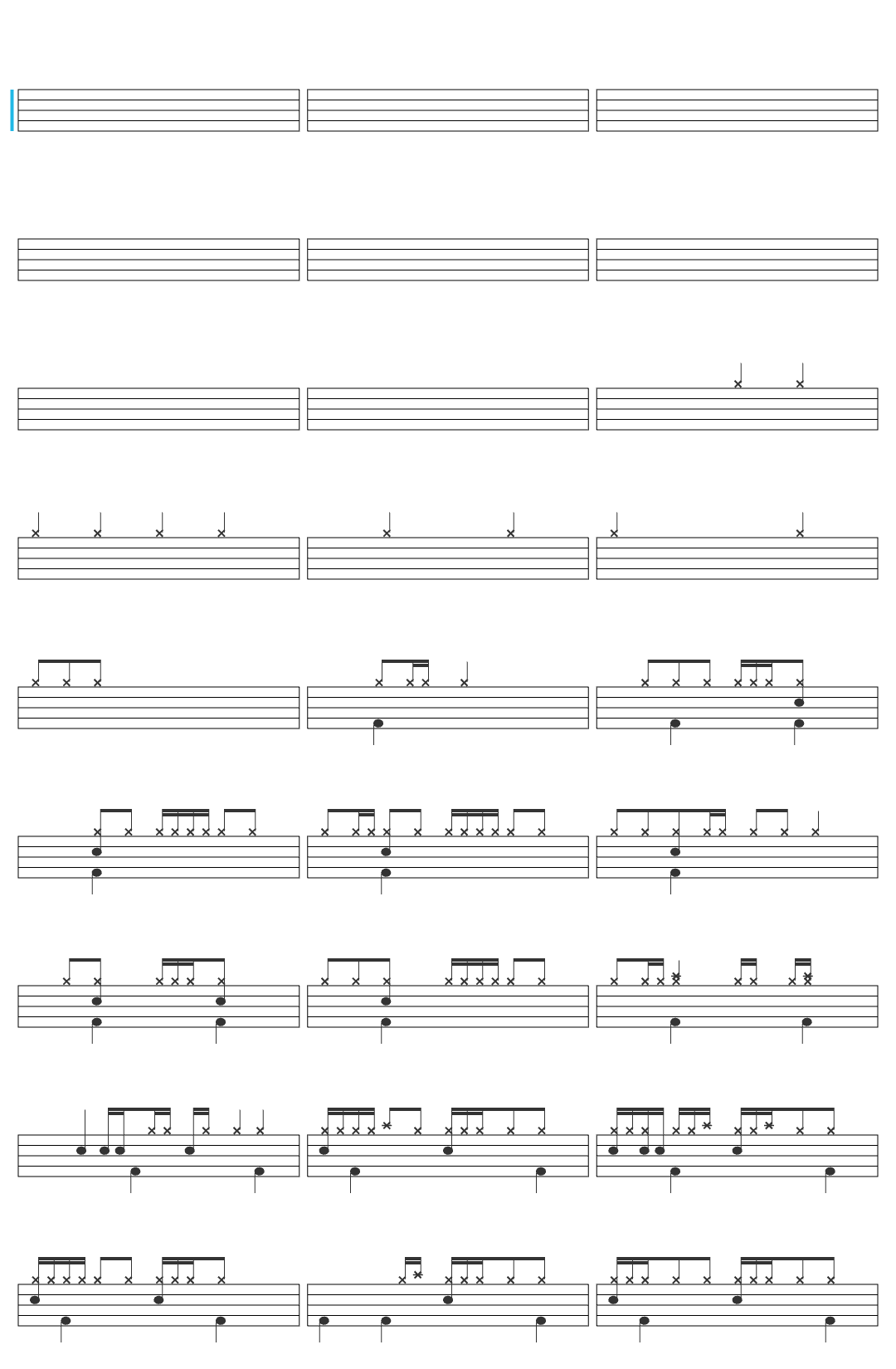 The Backseat Lovers Kilby Girl-v2 drum sheet