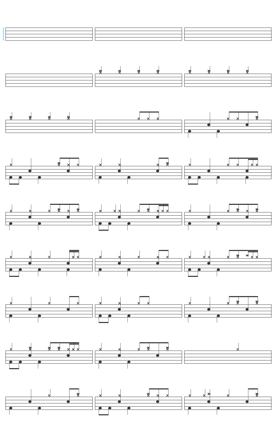 J tajor Like I Do drum sheet