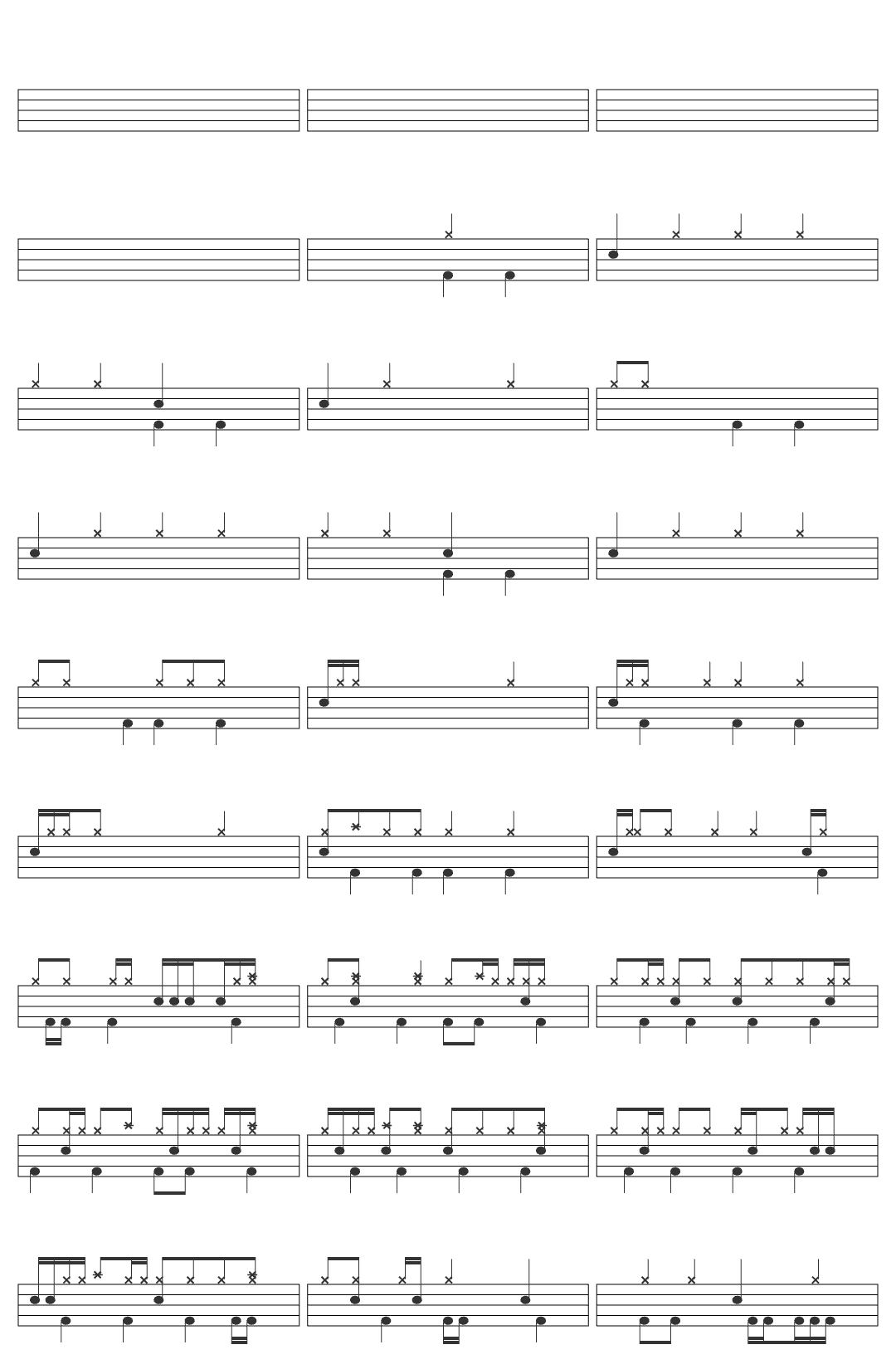 Breaking Benjamin The Diary of Jane Single Version drum sheet