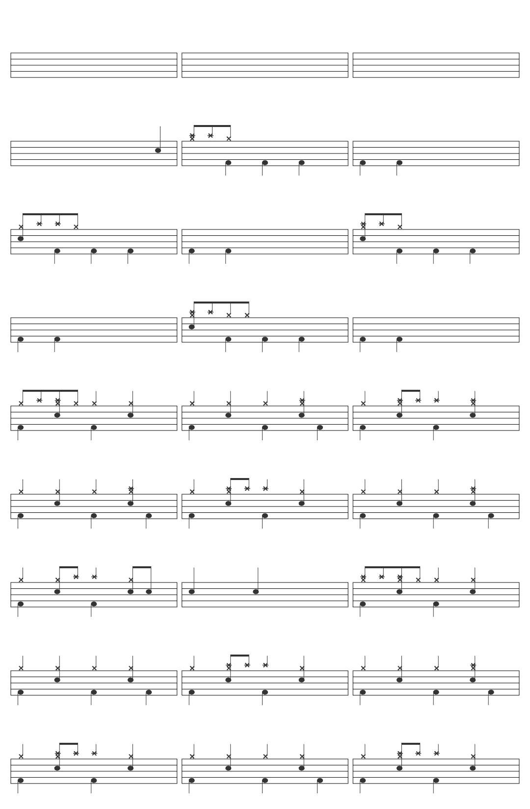Metallica For Whom The Bell Tolls Remastered-v4 drum sheet