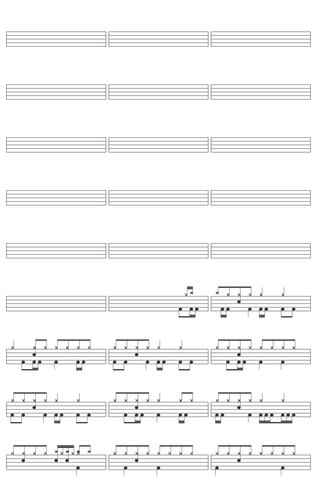 Lacuna Coil Survive-v3 drum sheet