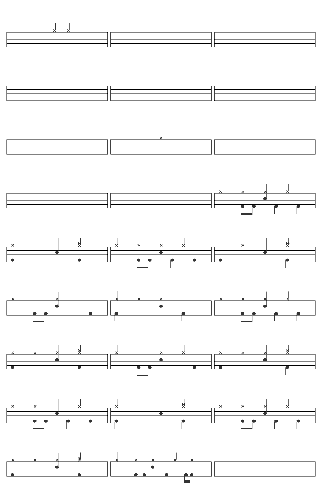 Steady Co. Only Holy Story drum sheet