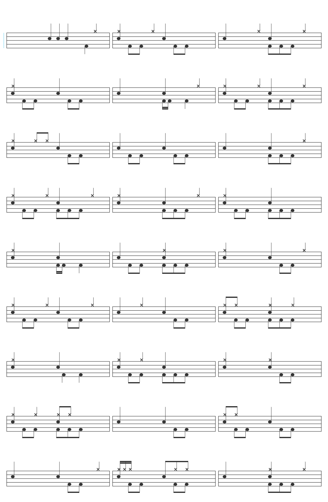 Phil Collins Both Sides of the Story drum sheet