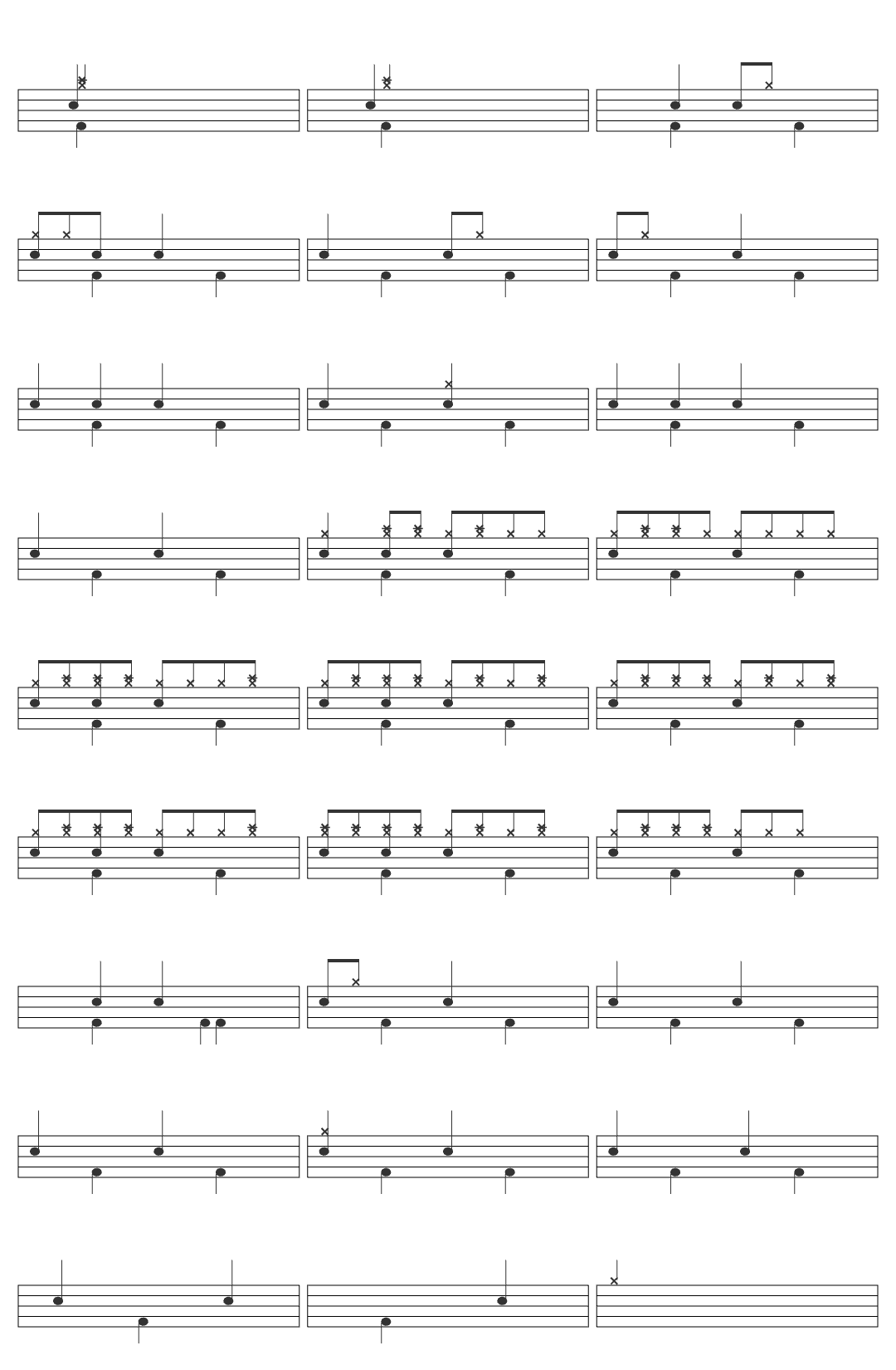 7clouds Imagine Dragons x JID Enemy Lyrics-v2 drum sheet