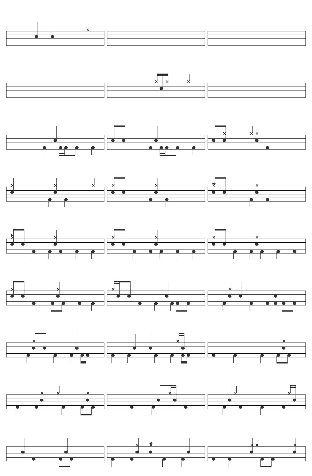 Emma Nolde Voci Stonate drum sheet