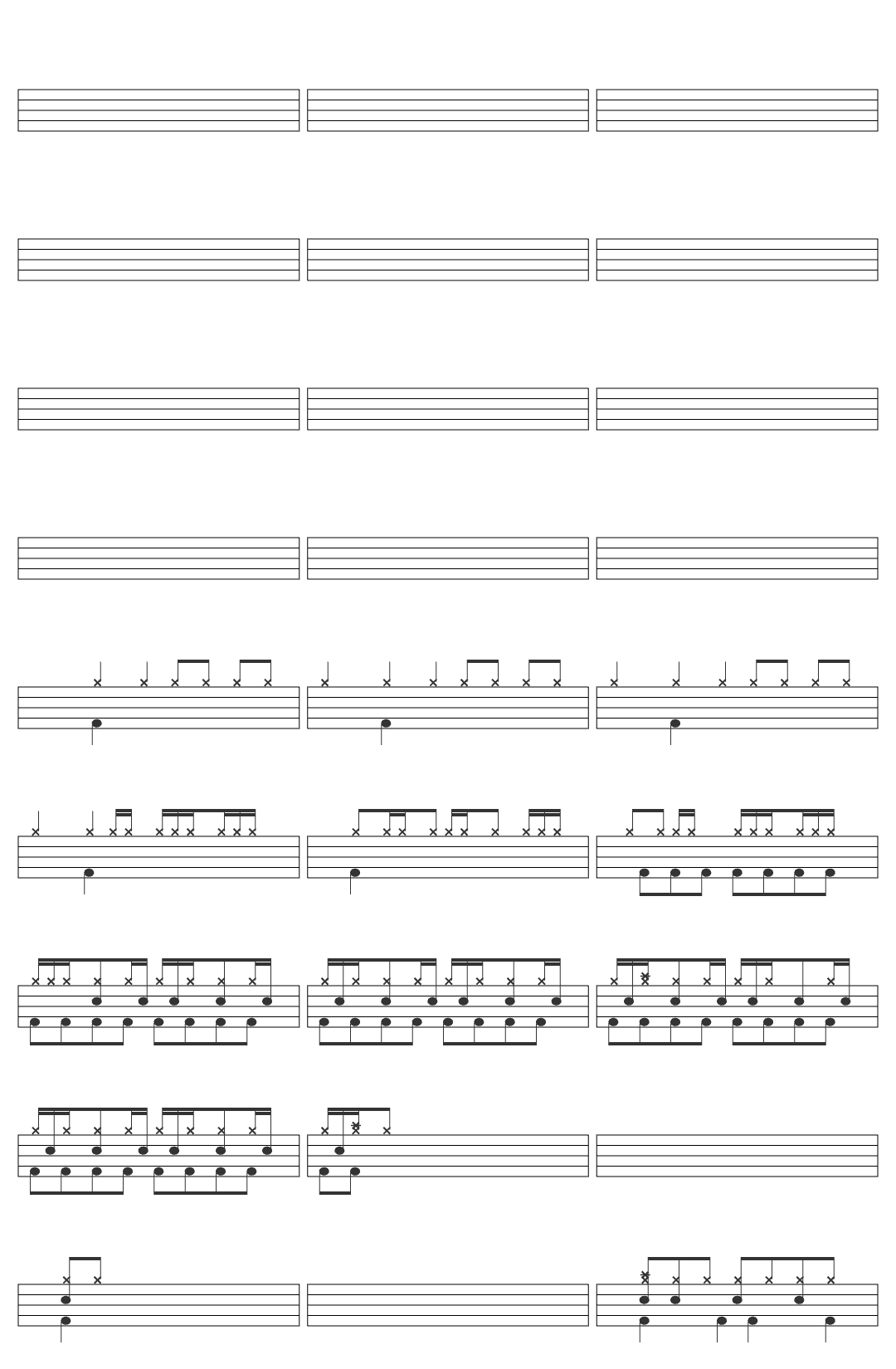 The Backseat Lovers Out of Tune drum sheet