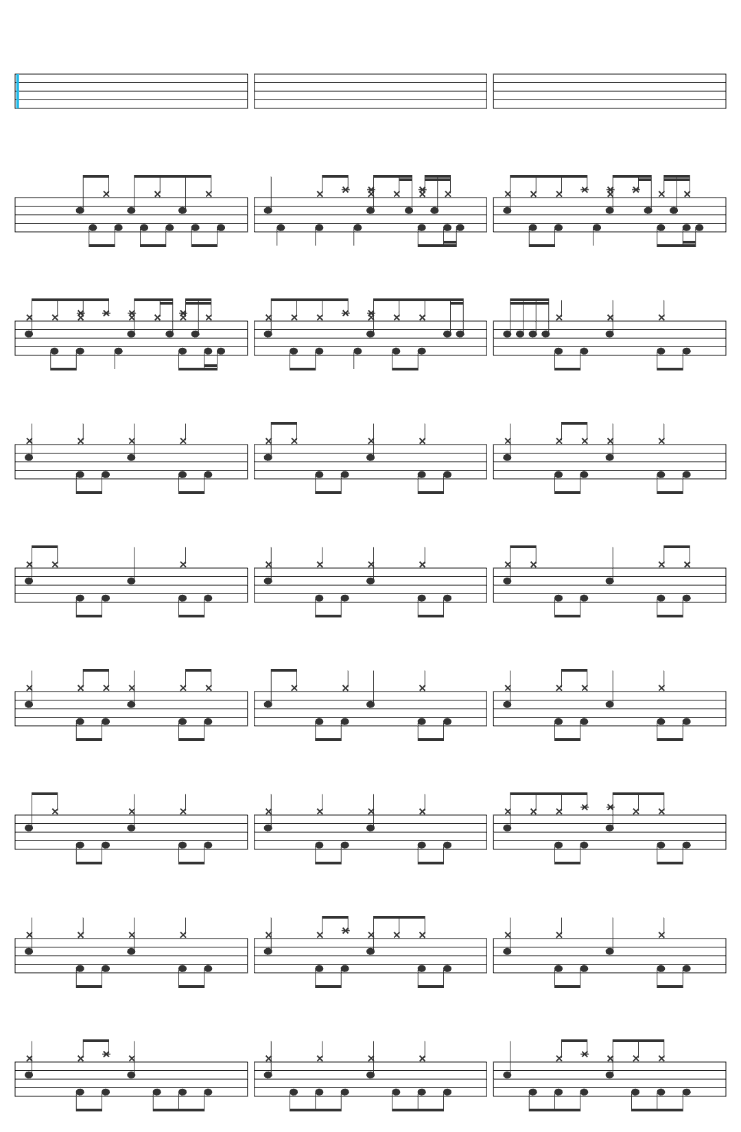 Nirvana Smells Like Teen Spirit-v20 drum sheet