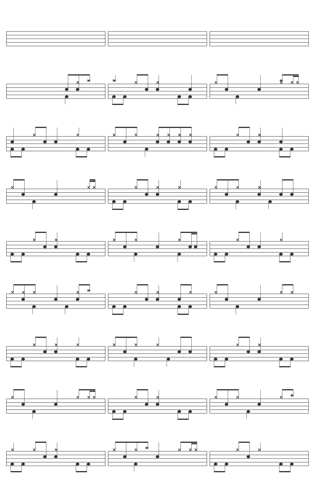 VIOLENT VIRA Eat-v7 drum sheet