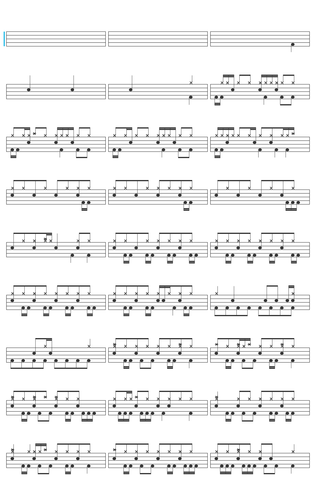 Escape The Fate Ashley drum sheet