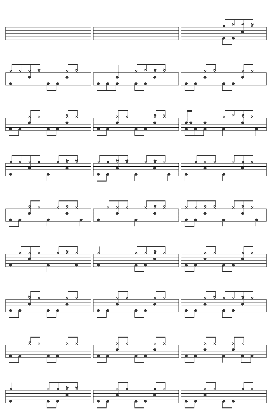 Bryan Adams Roll with the punches-v2 drum sheet