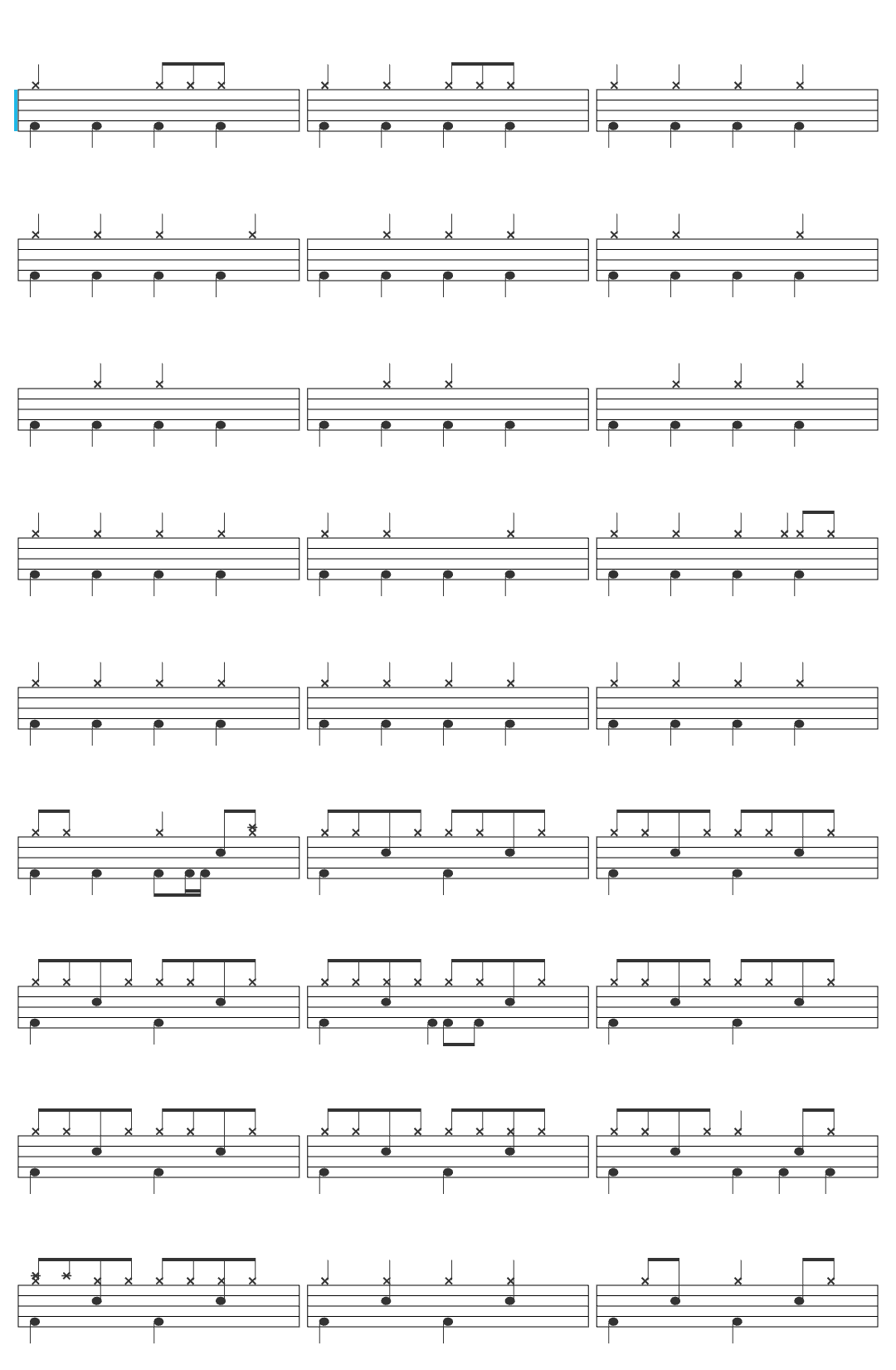 Tina Turner The Best-v4 drum sheet