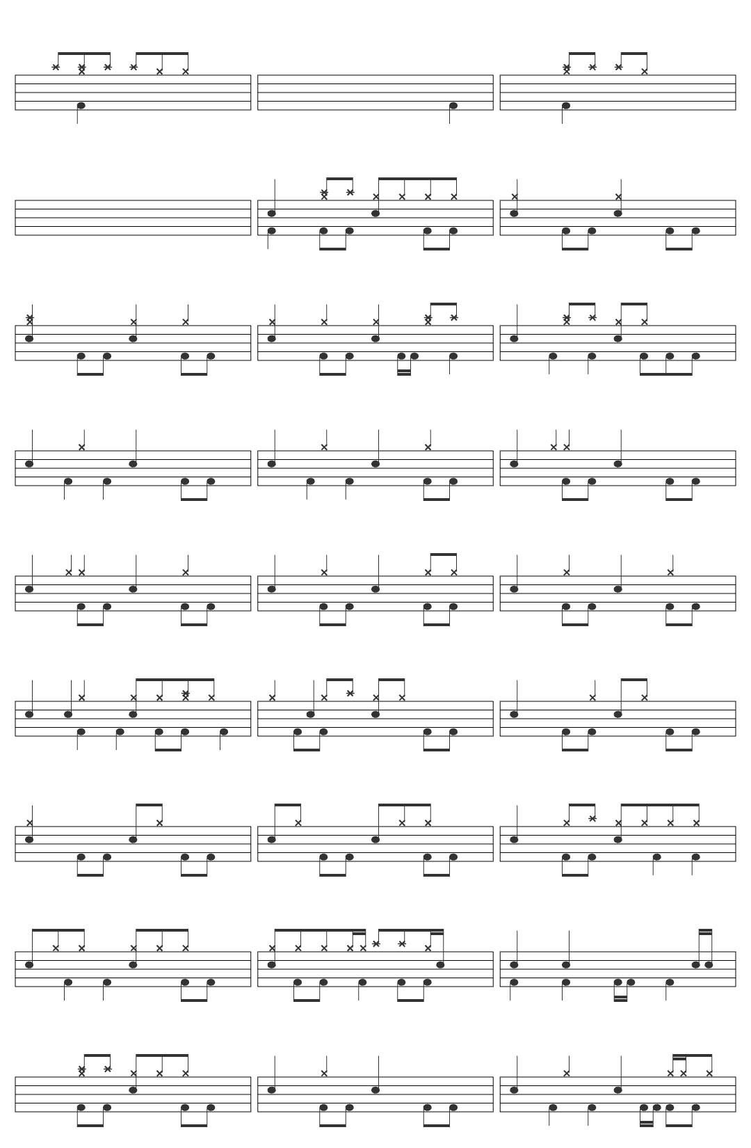 Casiopea FIGHTMAN Live drum sheet