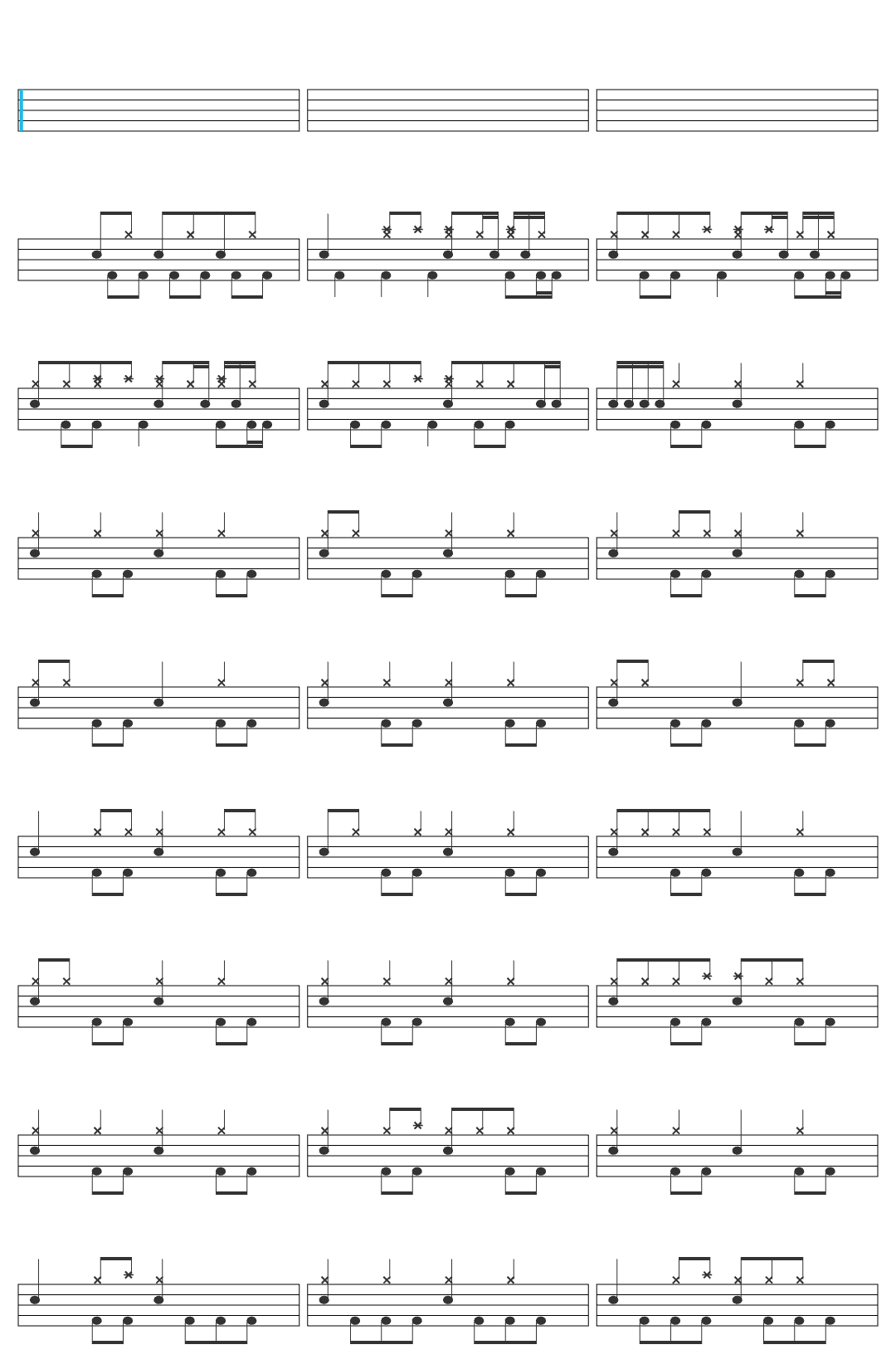 Nirvana Smells Like Teen Spirit-v21 drum sheet