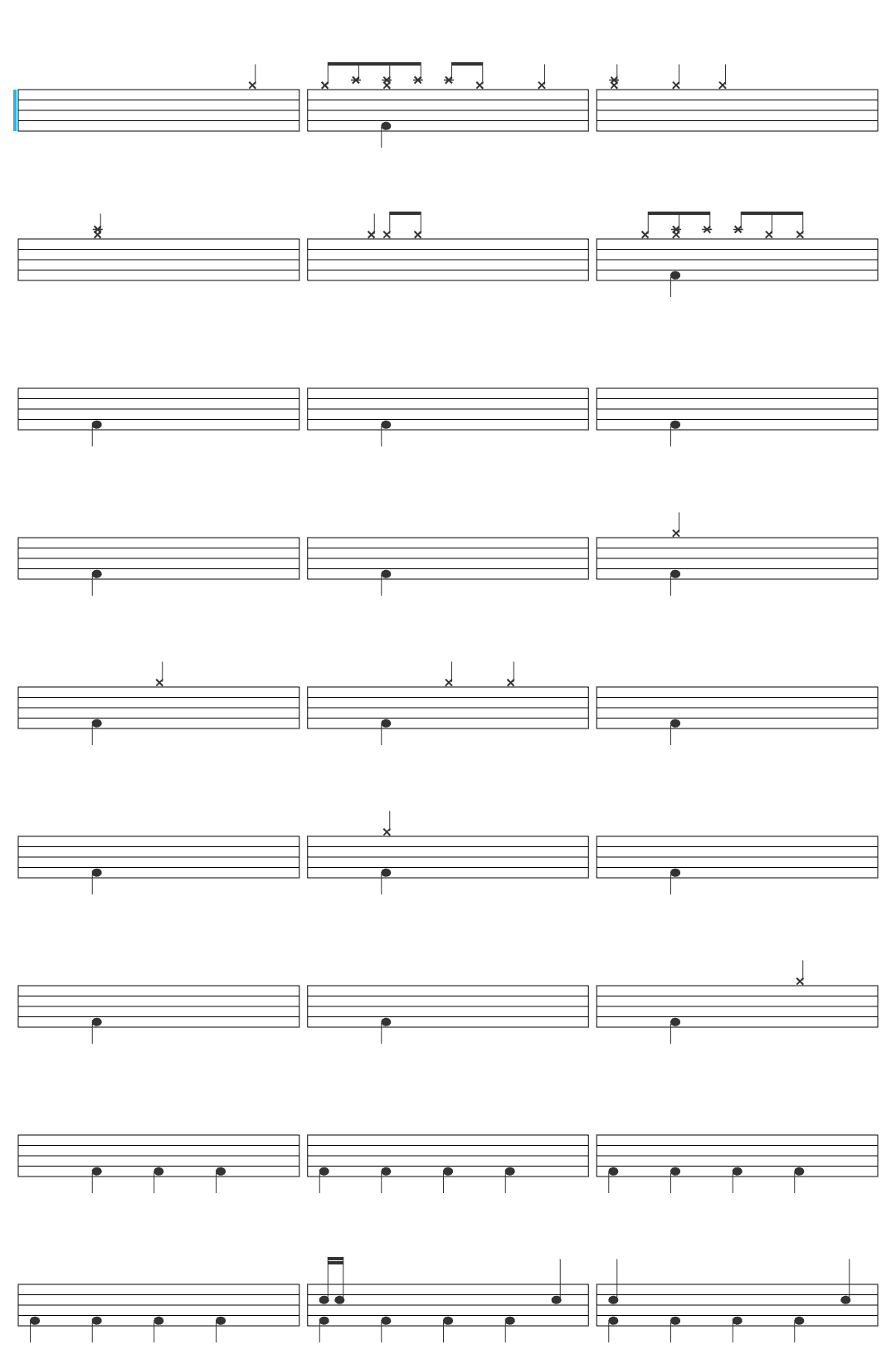 Coldplay A Sky Full of Stars-v2 drum sheet