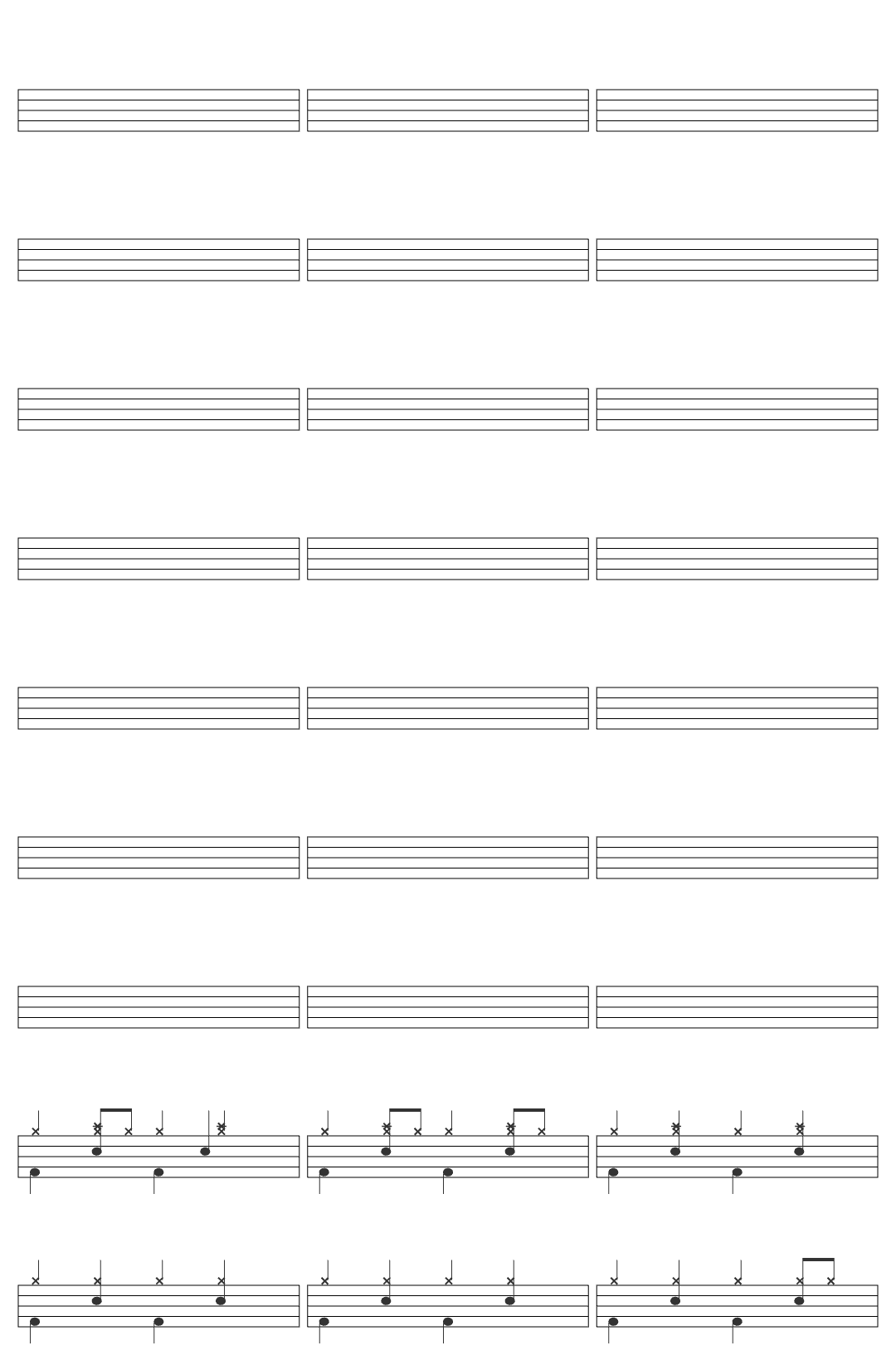 Peter Gabriel Sledgehammer HD version drum sheet