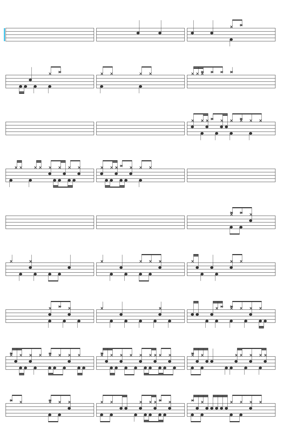 JAM Project Get No Satisfied ! drum sheet