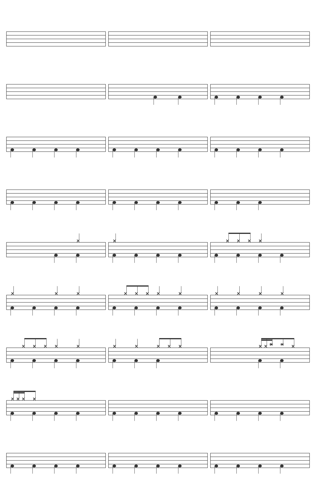 Siloé Si Me Necesitas, Llámame-v2 drum sheet
