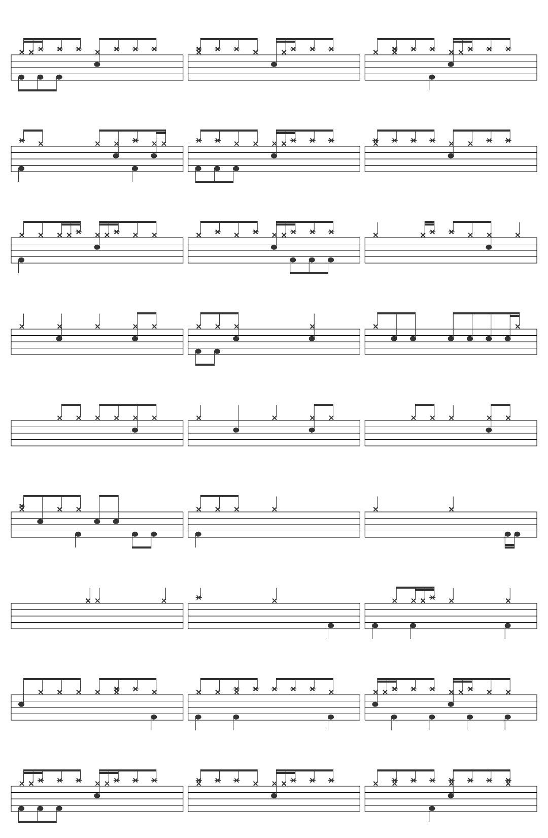 A Skylit Drive I'm Not A Thief, I'm A Treasure Hunter drum sheet
