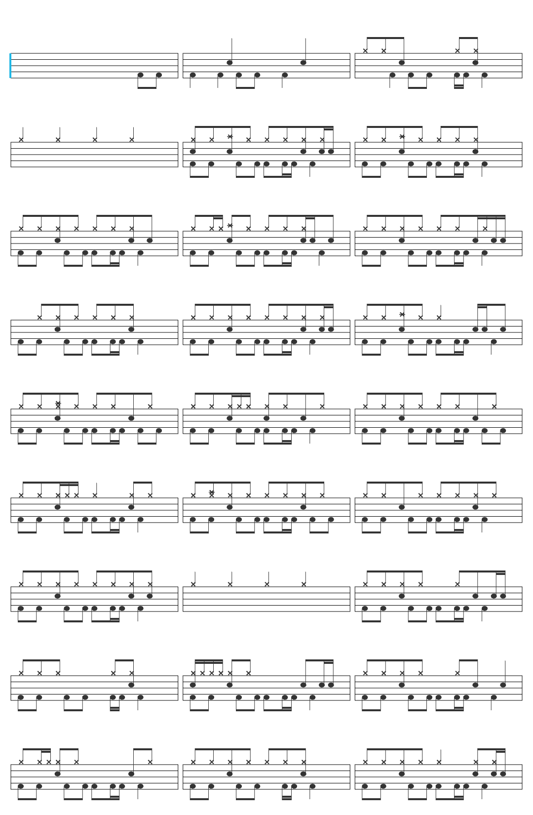 Tragic Worship Mesmerize drum sheet
