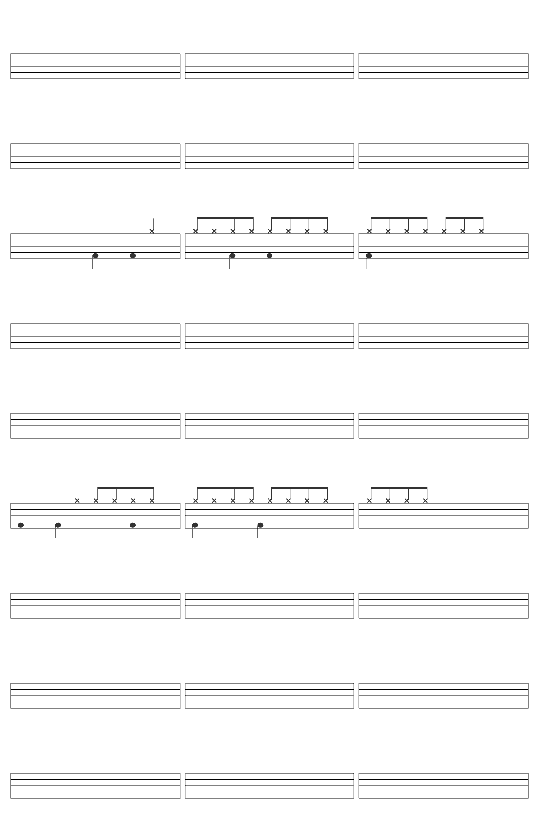 Hannah Williams Late Nights & Heartbreak drum sheet