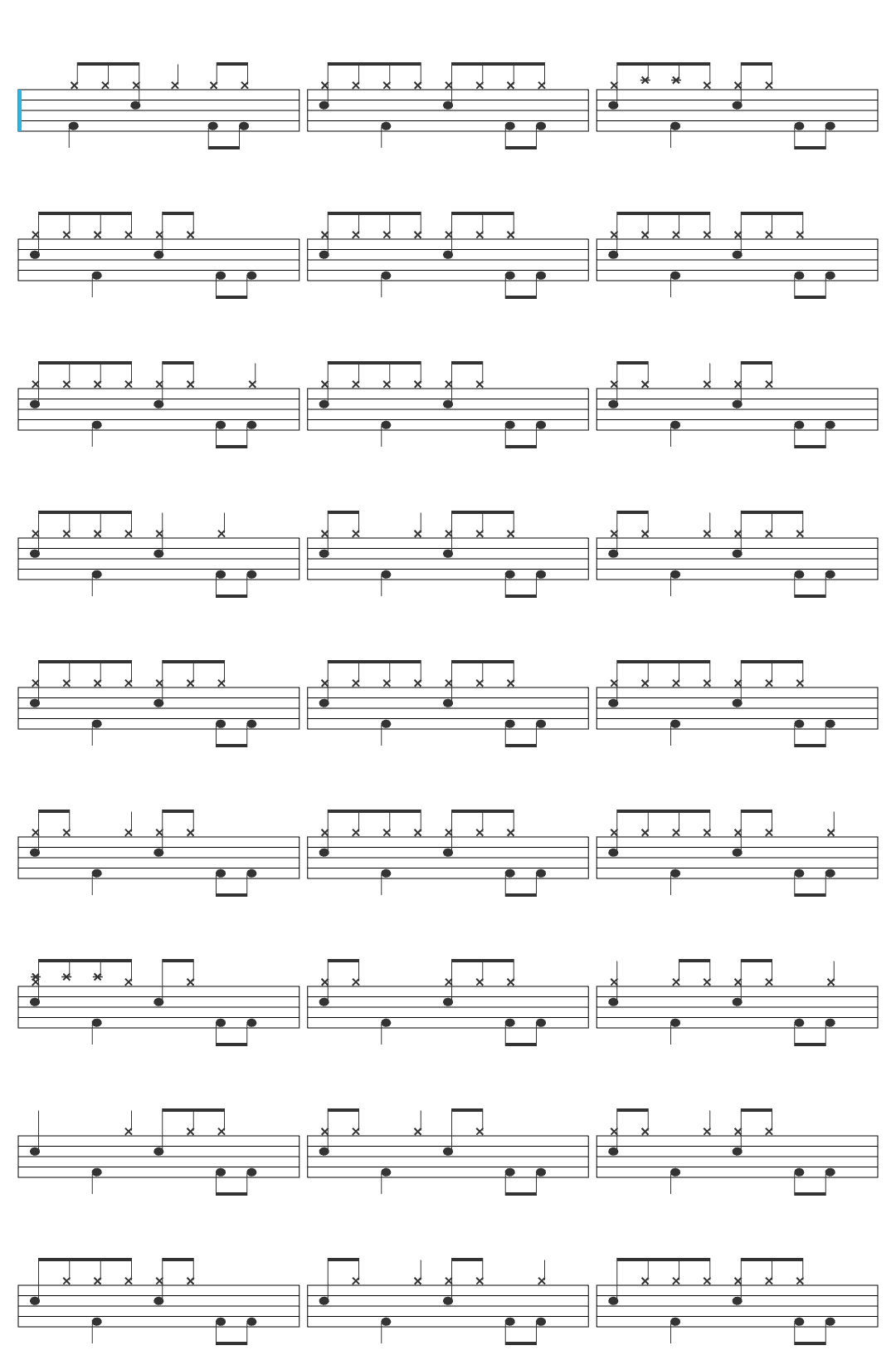 Wet Leg mangetout-v2 drum sheet