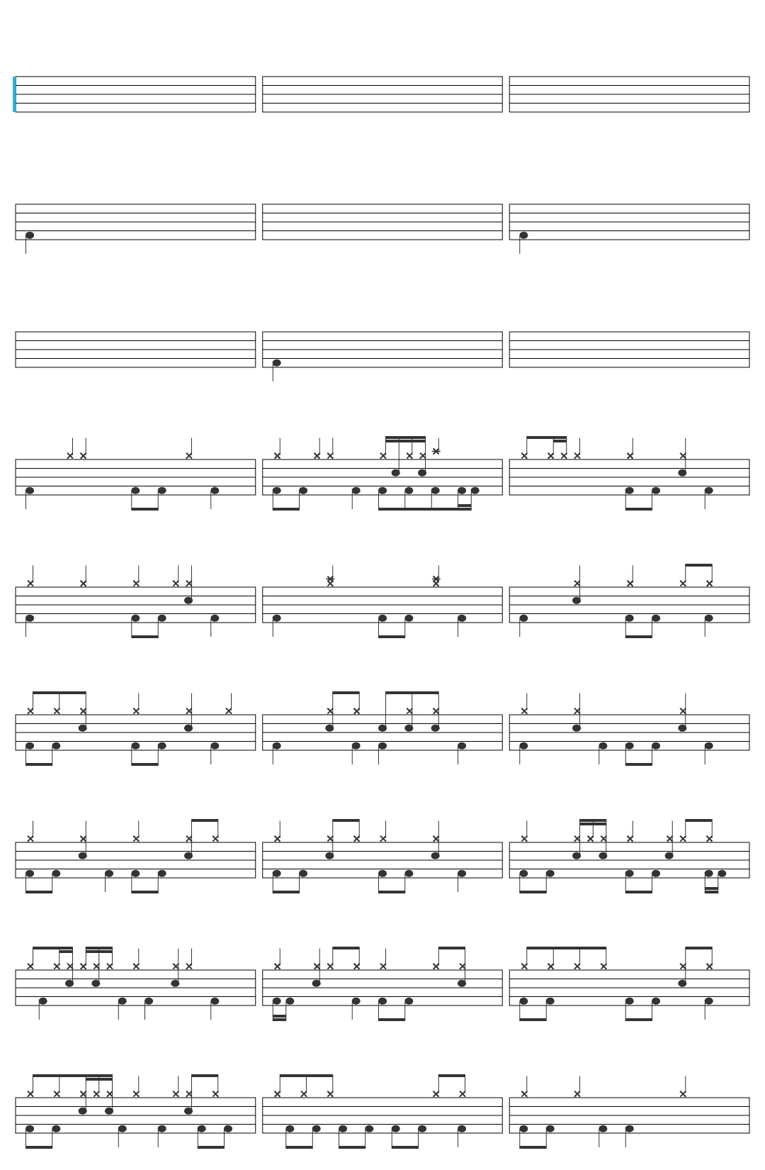 Mitski Francis Forever Audio drum sheet