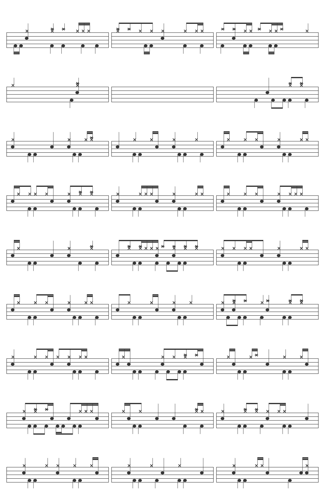 Chris Wesley and Undignified Praise Redeemed drum sheet