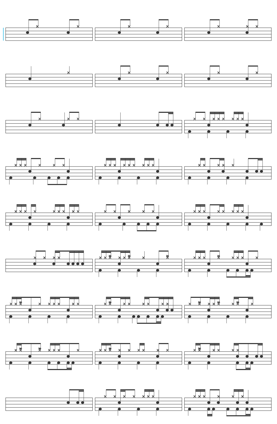 Joon a little more honest drum sheet