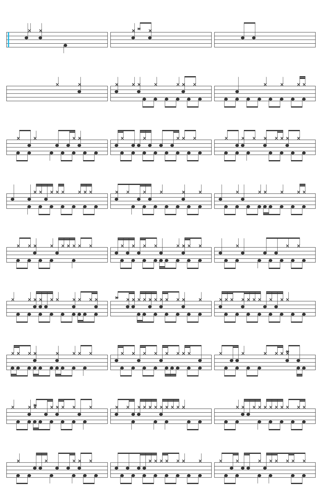 Bill Haley His Comets We're Gonna Rock Around The Clock drum sheet