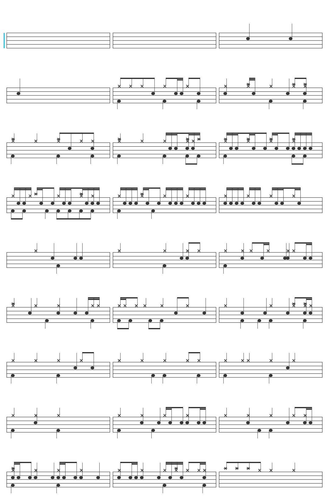 A. R. Rahman Enakke Enakkaa | Jeans | A.R.Rahman | Prashanth | Shankar | Vairamuthu | Aishwarya Rai drum sheet