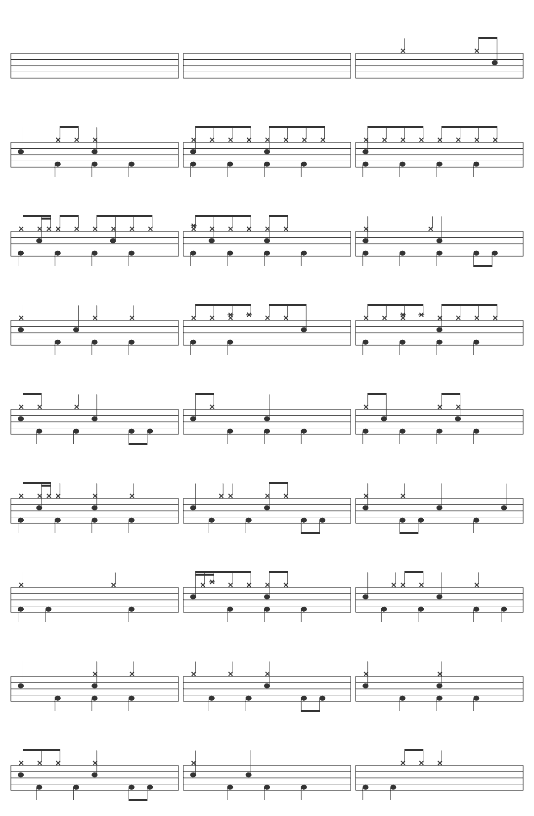 Jacob  Kita Dipilih drum sheet