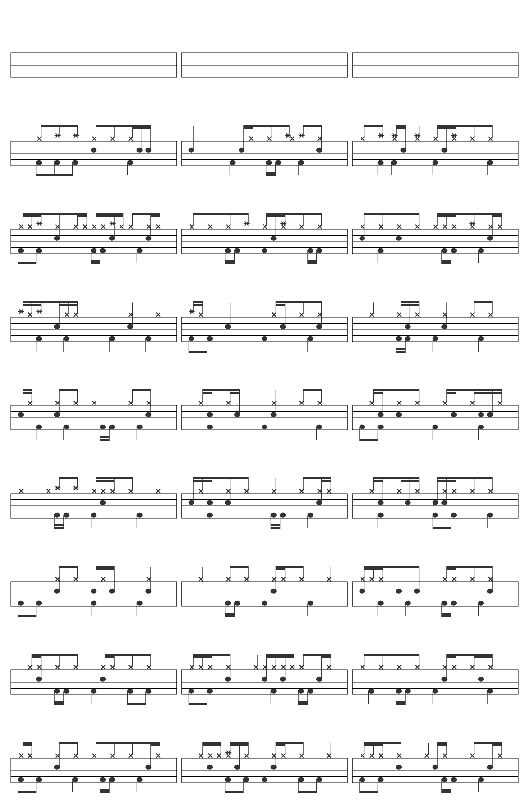 Avi Miłość drum sheet