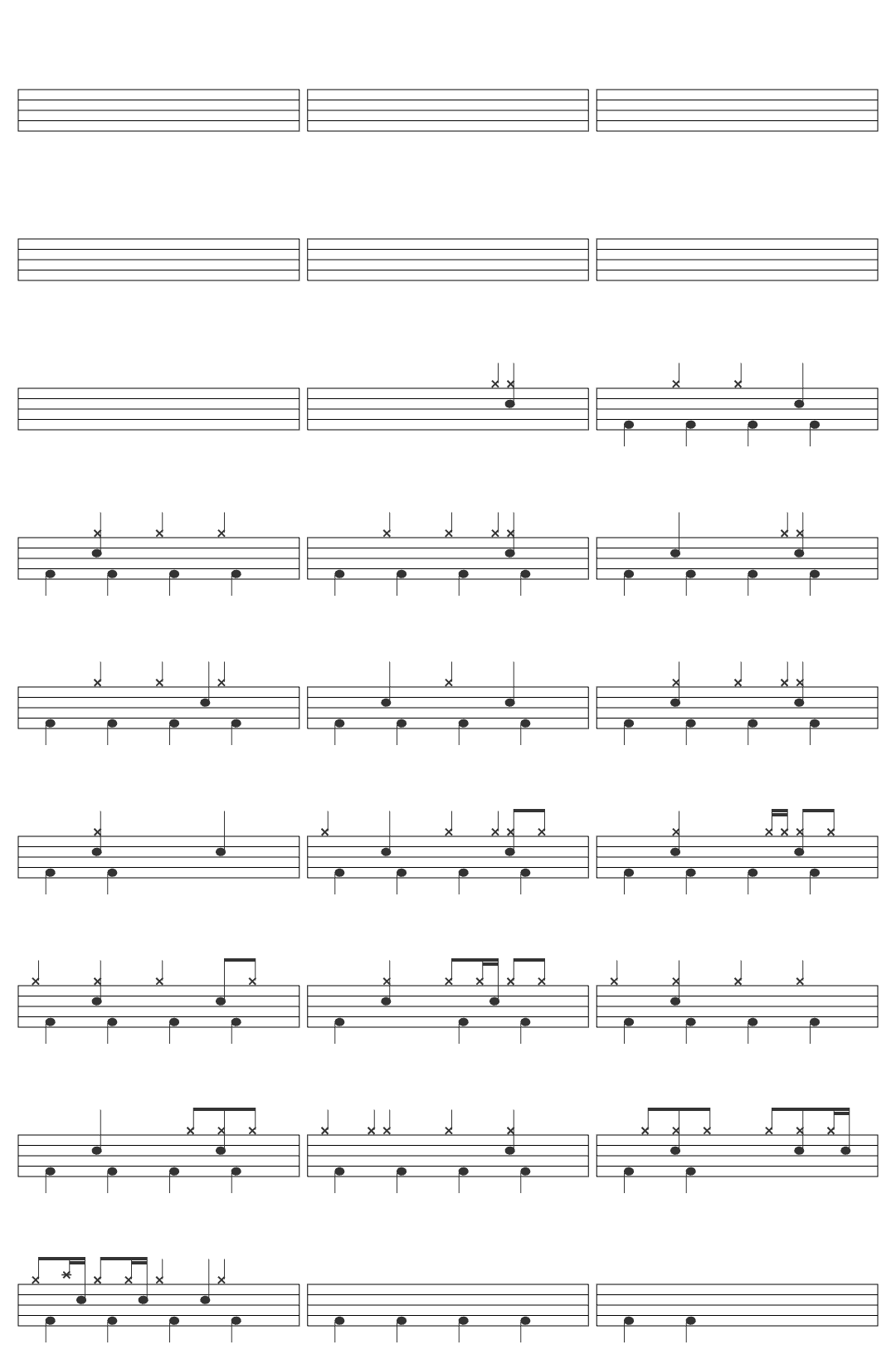Owl City Good Time drum sheet