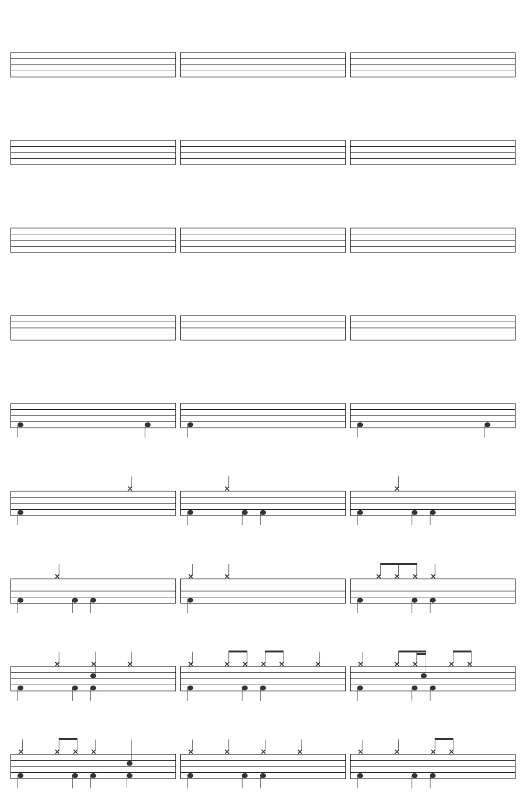 Pritam Raabta drum sheet