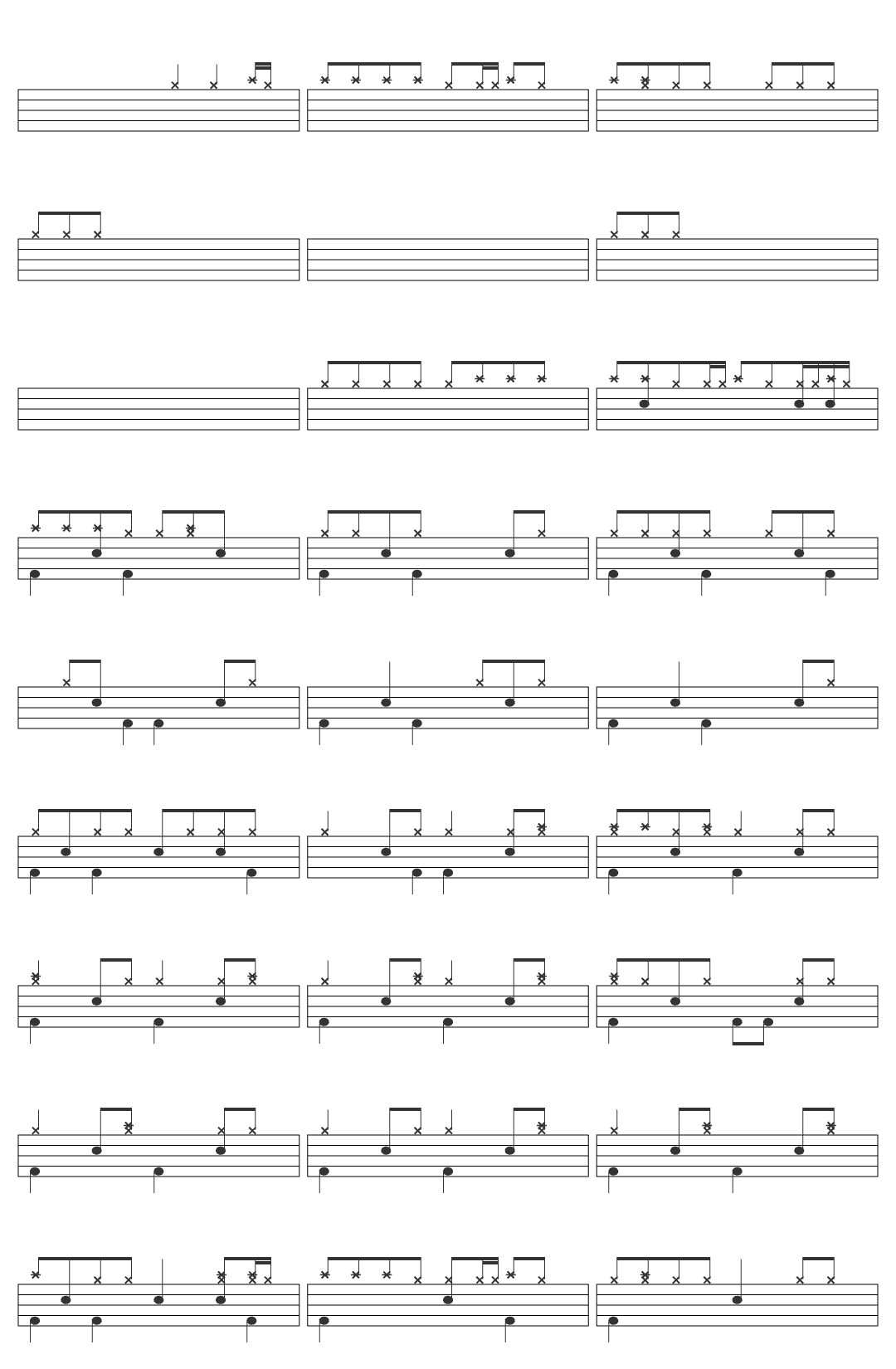 LooLoo Kids Johny Johny Yes Papa drum sheet