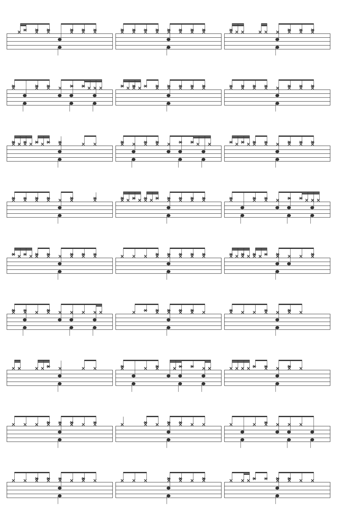 Playboi Carti OLYMPIAN drum sheet